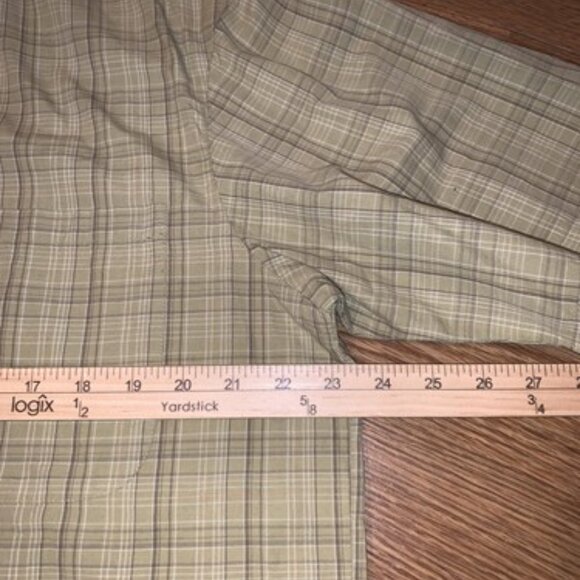 Columbia Mens Green Plaid Short Sleeve Button Down Large Outdoors Casual - Picture 4 of 7